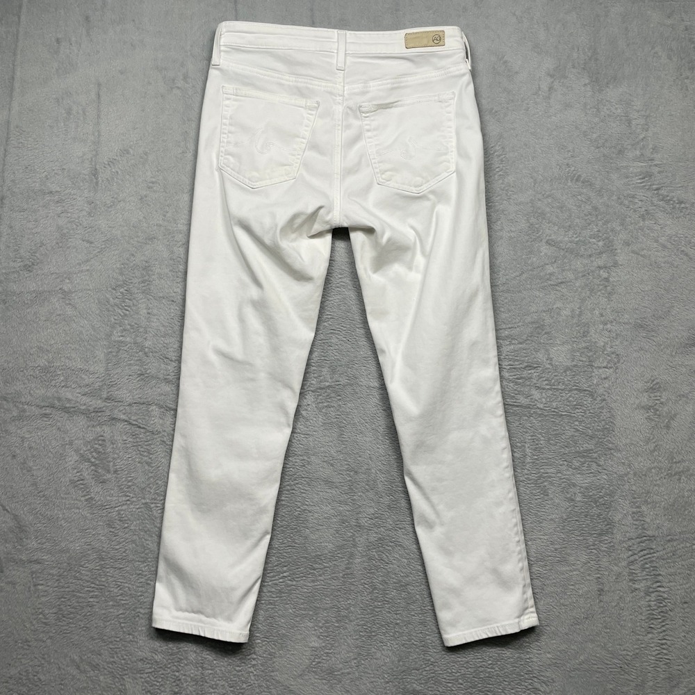 AG Adriano Goldschmied The Prima Crop Jeans Women 25 White Cigarette - Picture 15 of 15